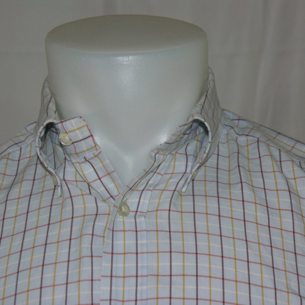 Etro Blue Plaid OCBD Size 40 Neck Size 15 - Picture 5 of 8